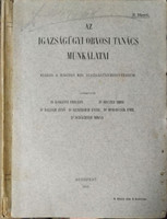 Az Igazságügyi Orvosi Tanács Munkálatai, I. kötet, 2. füzet - Korányi Frigyes et al. (szerk.)