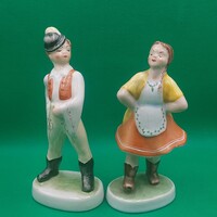 Káldor Aurél BŰV kerámia  Magyar pár" Jancsi és Juliska figurák  az 1950-es évekből