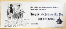 Számolócédula (reklámlap méret) Schepper's Imperal 1910 K.u.K