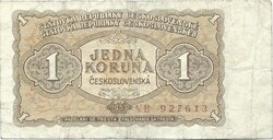 1 korun korona koruna 1953 Csehszlovákia 2.