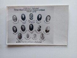 ZA601.12  Országos Központi Hitelszövetkezet (OKH) képeslap méretű  tablókép sok aláírással  1938
