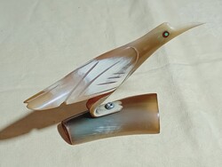 Szarumadár tülök szaru madár 16cm retro