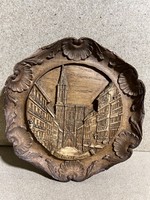 Strasbourgi fa fali disztányér, 20 cm-es nagyságú. 3475