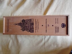 Üres pezsgő tartó doboz fa УНИКАЛЬНОЕ ИГРИСТОЕ 3l Orosz habzóbor retro 53x15,5x15,5cm