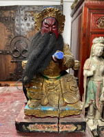 Antik  kínai faragott szobor, keleti, ázsiai, japán