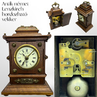 Antique Lenzkirch travel alarm clock - carriage clock