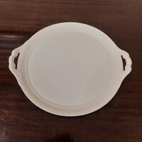 Fehér Herendi porcelán süteményes kínáló tál, tortatál