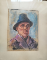 Szennik György: Kalapos férfi