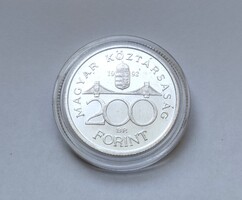 Ezüst 200 Forint 1992, kapszulában.