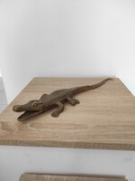 Nagyméretű réz krokodil 45 cm