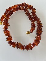 Természetes borostyán nyaklànc, kb. 1 cm-es szemekből, 46 cm