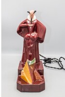 Art Deco, Mephisto ceramic lamp sculpture, Paris, circa 1925