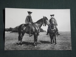 Képeslap,Hortobágy,csikós a lovával látkép,részlet, 1968-
