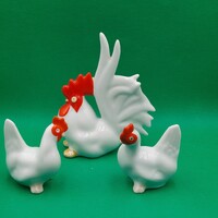 Retro Kakas tyúk porcelán  figurák