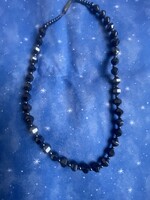 Csiszolt ónix nyaklánc 50 cm.