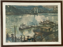 Varga József (1922-2021) - Dunai panoráma, 1965