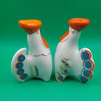 Retro Szovjet Polonne Tyúk, Kakas porcelán só bors szóró