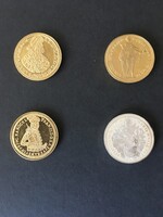 Magyar történelmi érmék után veretek 4 db egyben