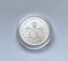 Ezüst 200 Forint 1993, kapszulában.