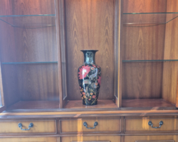 Többtüzű eozinos Zsolnay porcelán váza 44 cm