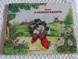 Grimm: A CSIZMÁS KANDÚR – régi térbeli (3D) mesekönyv Radvány Zsuzsa rajzaival