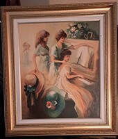 Finta László vászon festmény 50 x 60 cm