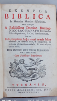 Bibliai példabeszédek erkölcsi kérdésekre Nicolaus Hanapo Hierofolymitno pátriárkátol 1752