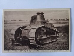 Antik képeslap Renault FT harckocsi