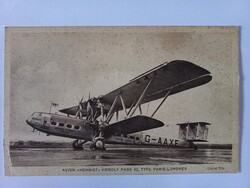 Régi képeslap Imperial Airways London "HENGIST" Hendly Page 42