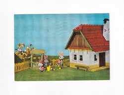 HÚ:14 Húsvéti üdvözlő képeslap (BÁBOS- FOKY OTTÓ) 01  Képzőművészeti Alap