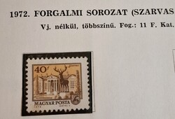 Forgalmi Sorozat ( Szarvas) 1db postatiszta bélyeg, 1972-es kiadás. Hibátlan