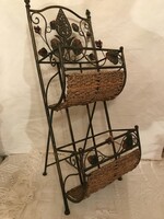 BORTARTÓ - 93 x 37 x 30 cm - KOVÁCSOLTVAS - RUSZTIKUS - NÉMET - HIBÁTLAN