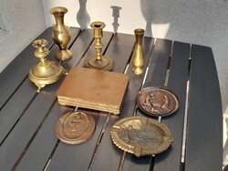 1,-Ft Szép állapotú bronz és réz dísztárgyak egyben