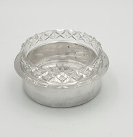 Art deco, ezüst (800) keretű hamutál (134 g), hamutartó, hamuzó
