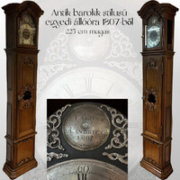 Antik barokk stílusú egyedi állóóra 1807-ből