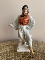 Herendi porcelán táncoló juhász figura 30cm