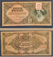 1000 pengő dézsma bélyeges-1945