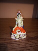 Porcelán Hindu Istenség figura. 11,2 cm. Hibátlan.