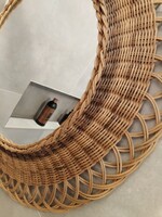 Rattan, fali tükör - trópusi jelleggel
