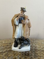 Herendi porcelán juhász puli kutyával figura 21cm
