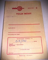 1981 régi VOLÁN TRÖSZT - ÁLLAMI BIZTOSÍTÓ biztosítási adatlap biankó SORSZÁMOS kitöltetlen