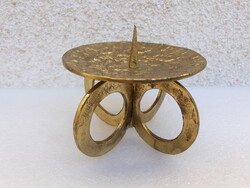 Vintage Giuseppe Gallo stílusú réz / bronz gyertyatartó