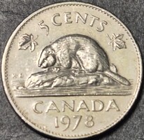 Kanada 5 cent, 1978.