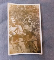 2.Vh Szovjet Katonák PPS-41 Géppisztollyal Papír Fénykép