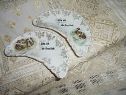 2 db antik  csontos tányér  porcelánból-az ár a 2 db-ra vonatkozik
