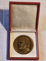 Lenin bronz emlék érem