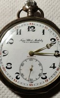 Zenith Grand Prix Paris 1900, duplafedeles antik vasutas, ezüst zsebóra eladó