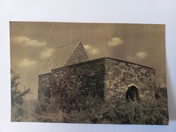 Régi képeslap Tihany, Apáti község Árpád kori templomrom