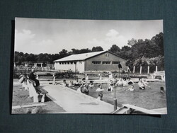 Képeslap,Igal,Termálfürdő,strand,medence látkép,részlet, 1968-