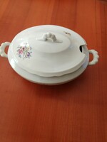 Zsolnay porcelán Virágmintás Leveses Tál!